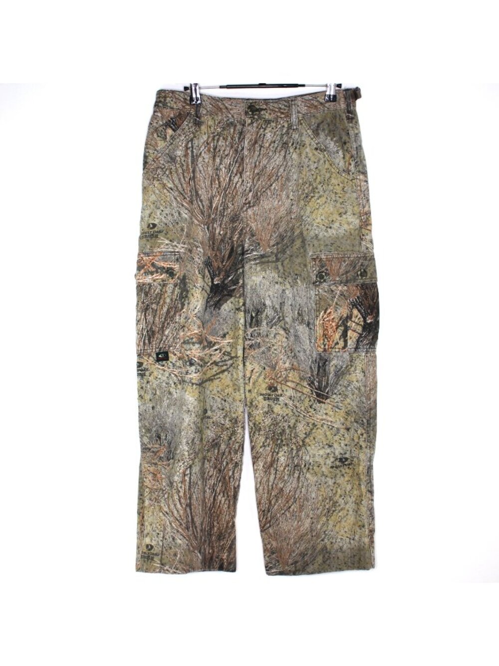 Vintage Mossy Oak Mens Small 30 x 25 Brush Wide Leg Camo Baggy Cargo Pants F1366